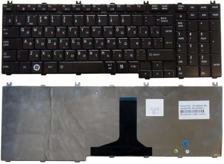 Клавиатура для ноутбука Toshiba A500 L500 P300 (P/n: NSK-TBA0R, NSK-TBR0R, NSK-TB80R, NSK-TF00R)