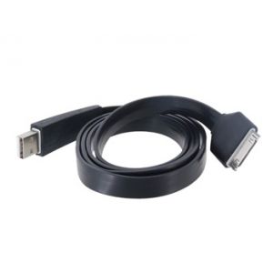 DATA - кабель плоский iPhone/iPod 3 метра (черный)