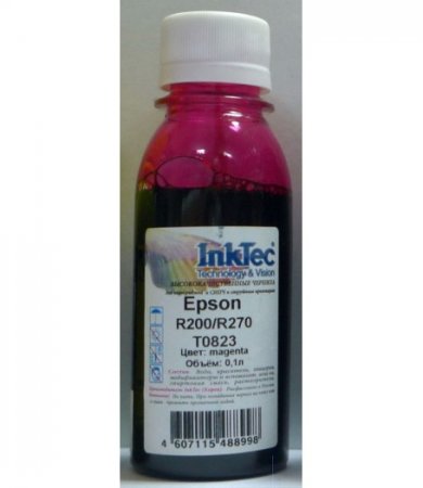 Чернила Epson R200/R270 (InkTec) T0823 Е0010, Magenta, 0,1 л.
