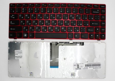 Клавиатура для ноутбука Lenovo B470 G470 V470 G470 красная рамка