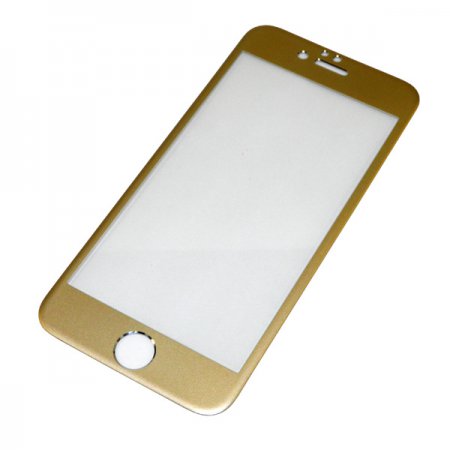 Защитное стекло iPhone 6  золотое