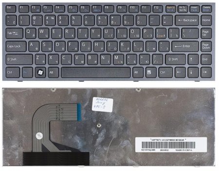 Клавиатура для ноутбука Sony VPC-S (P/n: 148778371, NSK-SA1SQ, 9Z.N3VSQ.10R, AEGD370030)