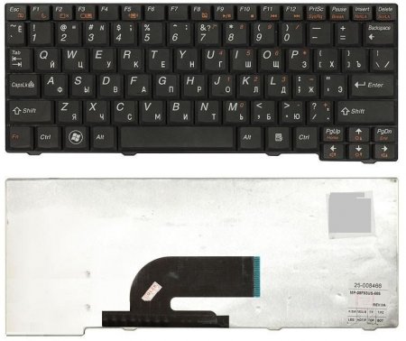 Клавиатура для ноутбука Lenovo S10-2 S10-3C S11 Черная (P/n: 42T4224, 42T4259, 8C9092, V100620BK1)