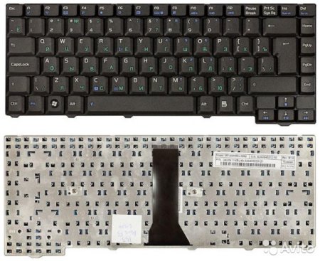 Клавиатура для Asus F2 F3 Z53 (P/n: K012462A1, 04GNI11KUS00, 04GNG51KUS03, 04GNI11KRU00, 04GNI11KRU40)