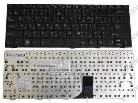 Клавиатура для Asus Eee PC 1005H 1008H 1001H Черная (p/n: NSK-UF10R, 9J.N1Q82.10R, 0KNA-192SU03)