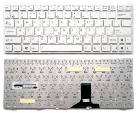 Клавиатура для Asus Eee PC 1005H 1008H 1001H Белая (p/n: NSK-UF10R, 9J.N1Q82.10R, 0KNA-192SU03)