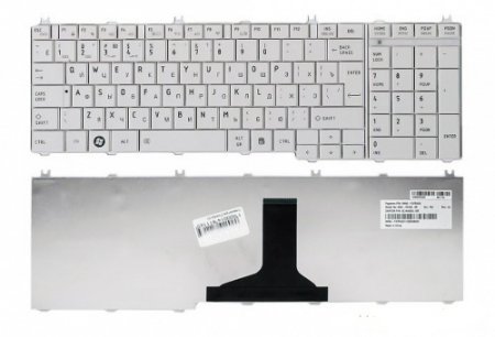 Клавиатура для ноутбука Toshiba C650 C660 L650 L750 Белая (P/n: NSK-TN00R, NSK-TN0SC, NSK-TN0SU)
