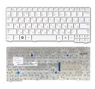Клавиатура для ноутбука Samsung N140 N144 N145 N148 N150 Белая (P/n: BA59-02686D, BA59-02686C)