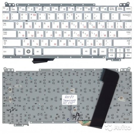 Клавиатура для ноутбука Samsung NС110 Белая (P/N: BA59-02985C, BA59-02985D, CNBA5902985CBIH, CNBA5902)