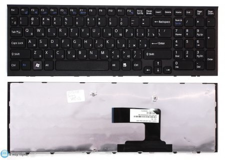 Клавиатура для ноутбука Sony VPC-EL Черная (P/n: 148969261, 9Z.N5CSW.B0R, 6431486, 904MQ07, 148969211)