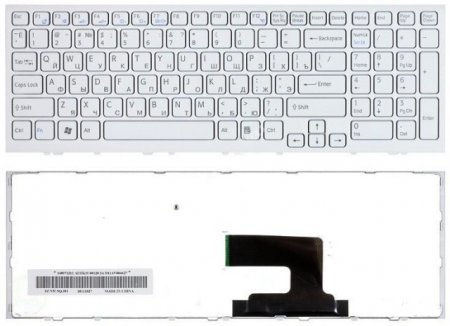 Клавиатура для ноутбука Sony VPC-EH Белая (P/n: 148970811, 148971311, 9Z.N5CSQ.30R, NSK-SB3SQ 0R)