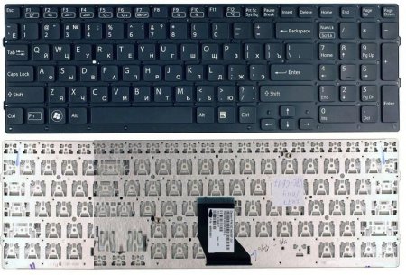 Клавиатура для ноутбука Sony VPC-CB Черная (P/n: 148954821, 9Z.N6CBF.00R, NSK-SE0BF, 148955161)
