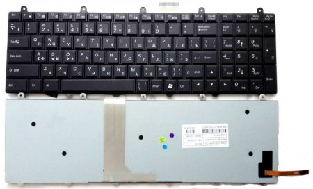 Клавиатура для ноутбука DNS Clevo P150EM P170EM P370EM с подсветкой (P/N: V132150AK1)