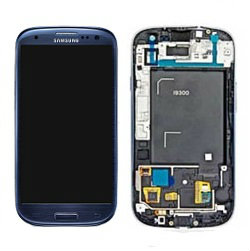 Дисплей Samsung GT-I9300 Galaxy S3 Duos в сборе с тачскрином голубой