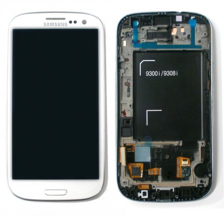 Дисплей Samsung i9300i/i9308i Galaxy S3 Duos/Galaxy S3 Neo в сборе с тачскрином белый