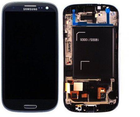 Дисплей Samsung i9300i/i9308i Galaxy S3 Duos/Galaxy S3 Neo в сборе с тачскрином голубой