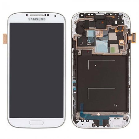 Дисплей Samsung GT- I9500 Galaxy S4  в сборе с тачскрином белый