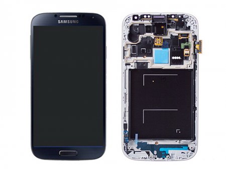 Дисплей Samsung GT- I9500 Galaxy S4  в сборе с тачскрином синий
