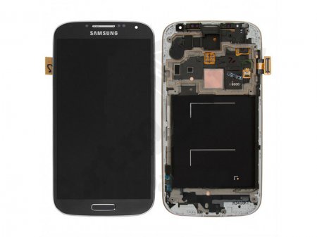 Дисплей Samsung GT- I9500 Galaxy S4  в сборе с тачскрином черный