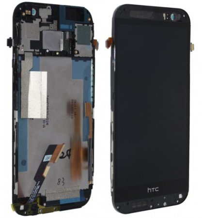 Дисплей HTC One Dual в сборе с тачскрином черный